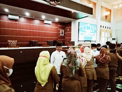 Pimpinan dan Anggota DPRD Purwakarta Adakan Silaturahmi Lebaran 1443 H dengan Jajaran Setwan