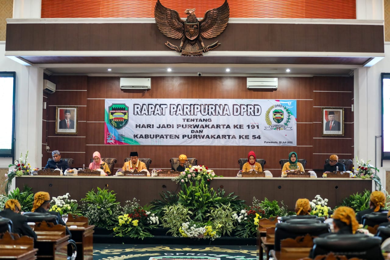 Ketua DPRD Pimpin Rapat Paripurna HUT Purwakarta 2022 dan Dihadiri Wakil Gubernur Jawa Barat